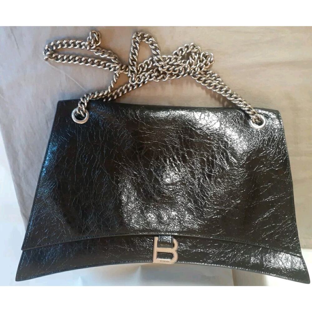 Balenciaga Leather Large Crush Shoulder Bag - Picture 2 of 16